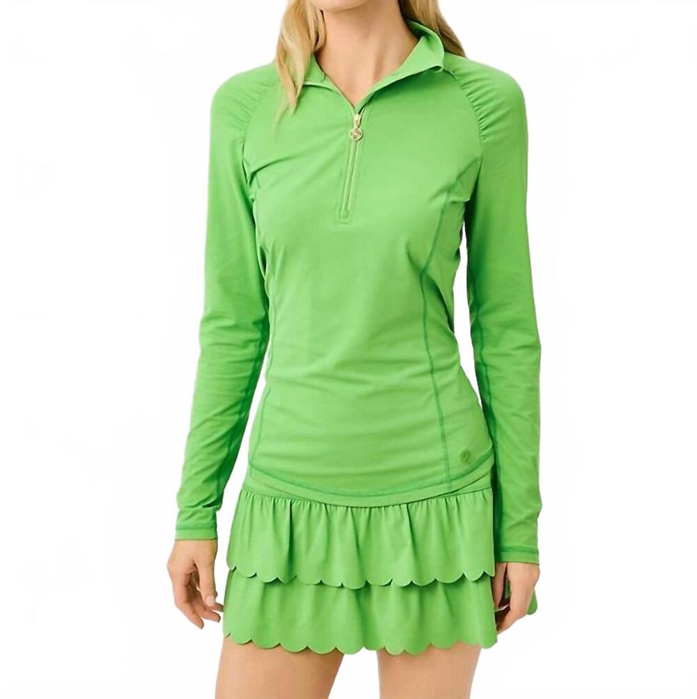NEW LILLY PULITZER justine half zip pullover sweatshirt in chateau green